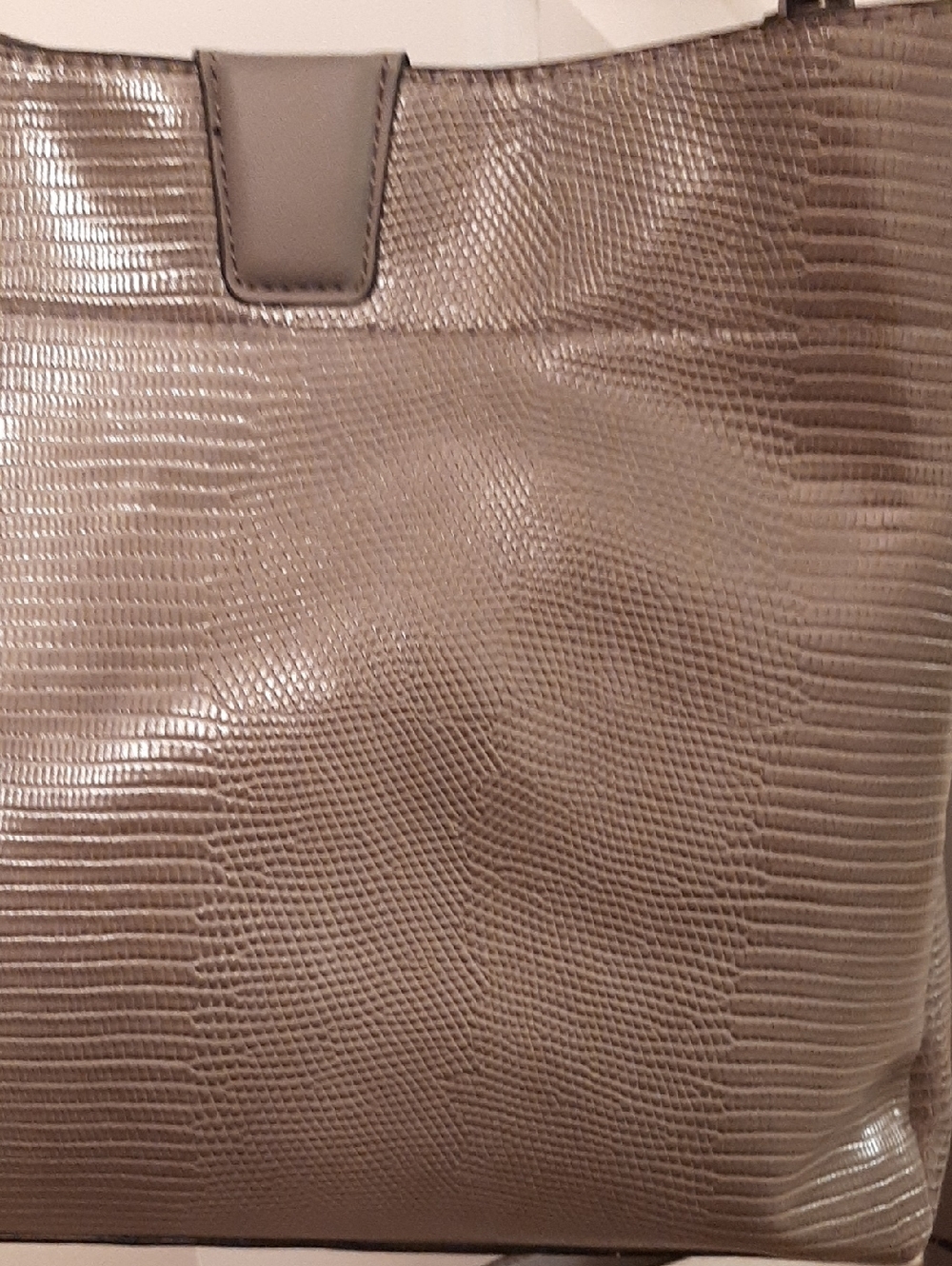 Jen & Co. Vegan NWT Women’s Gray Tati Lizard Satchel- Neutral Grey Shoulder Bag - Picture 2 of 11